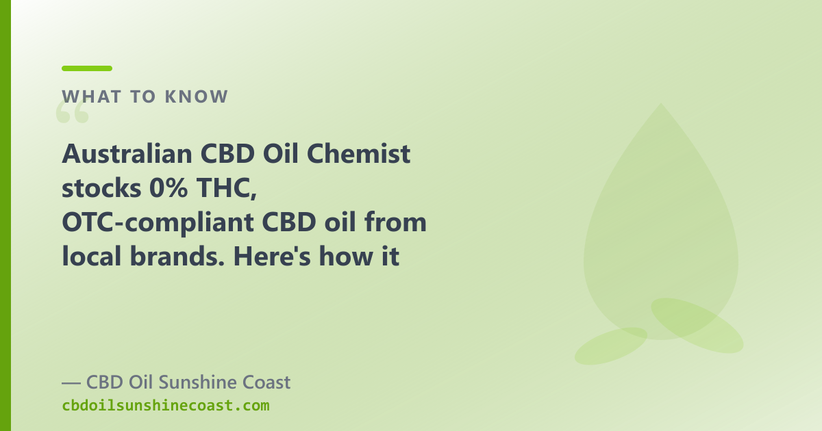 Australian CBD Oil Chemist stocks 0% THC oils; our range adds full-spectrum, CBG, CBN and pet oils
