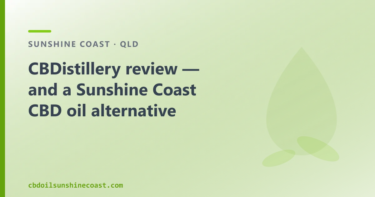 CBDistillery review — an Australian CBD Oil Alternative
