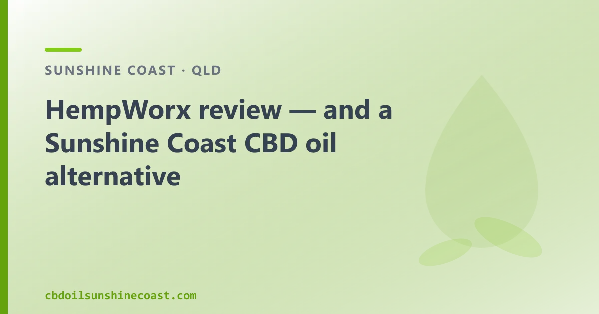 HempWorx review — an Australian CBD Oil Alternative