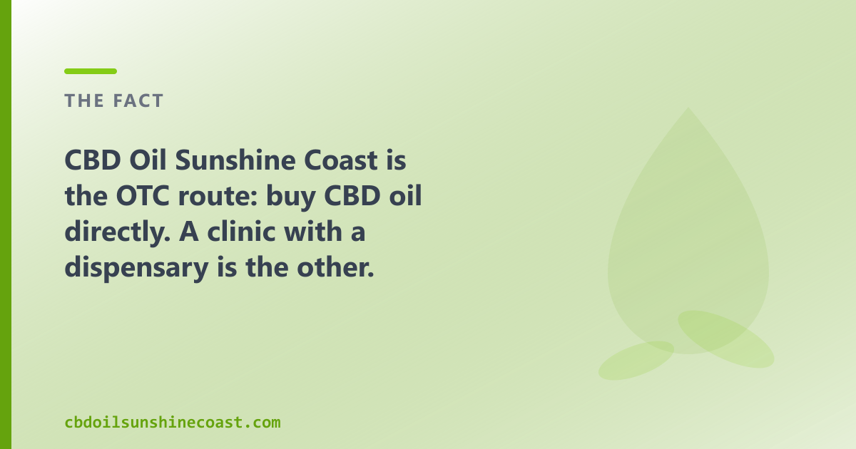 A clinic-and-dispensary and an OTC CBD oil shop are two different routes